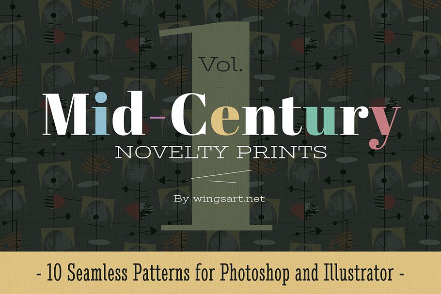 中世纪版画图案纹理合集 1950s Novelty Prints and Patterns插图
