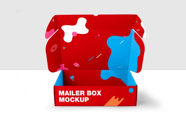 礼品盒/鞋盒/快递包装样机模板 Craft Mailer Box Mockup插图(1)