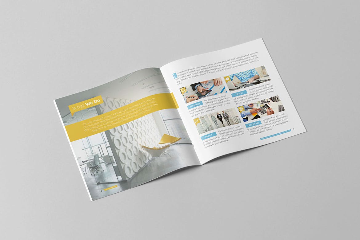 正方形企业画册设计模板 Selected Square Brochure插图(4)