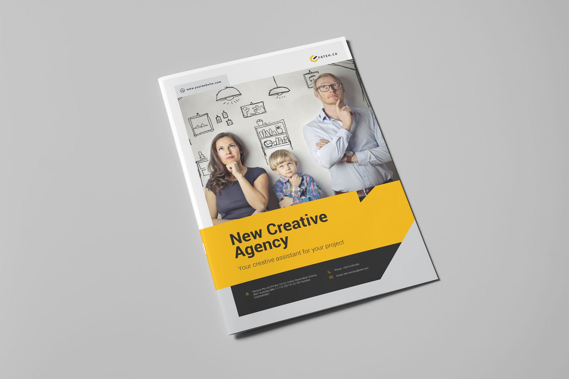 创意设计公司宣传画册设计模板 Malibu Brochure插图