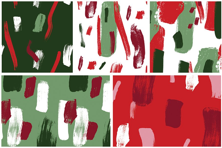 多彩颜料飞溅圣诞节主题风格纹理 Color Splash Patterns – Xmas Edition插图5