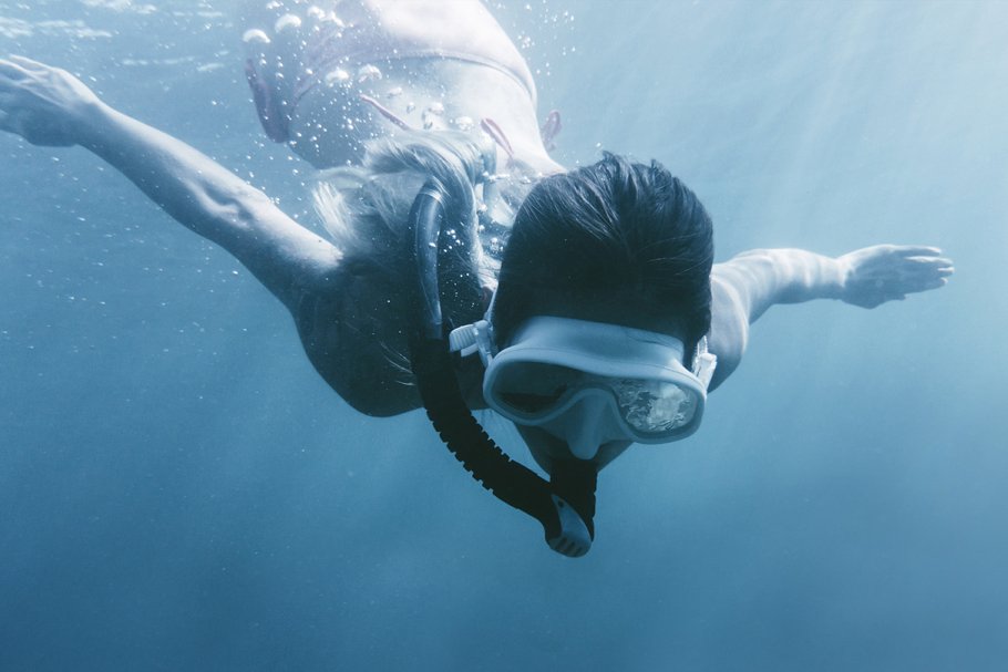 潜水主题高清照片素材 Young woman underwater Photo Bundle.插图(10)