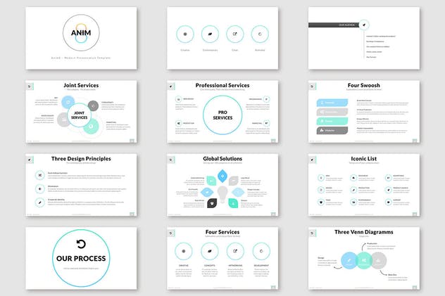 商业报告或创意设计演示Keynote幻灯片模板 Anim8 – Keynote Presentation Template插图(1)