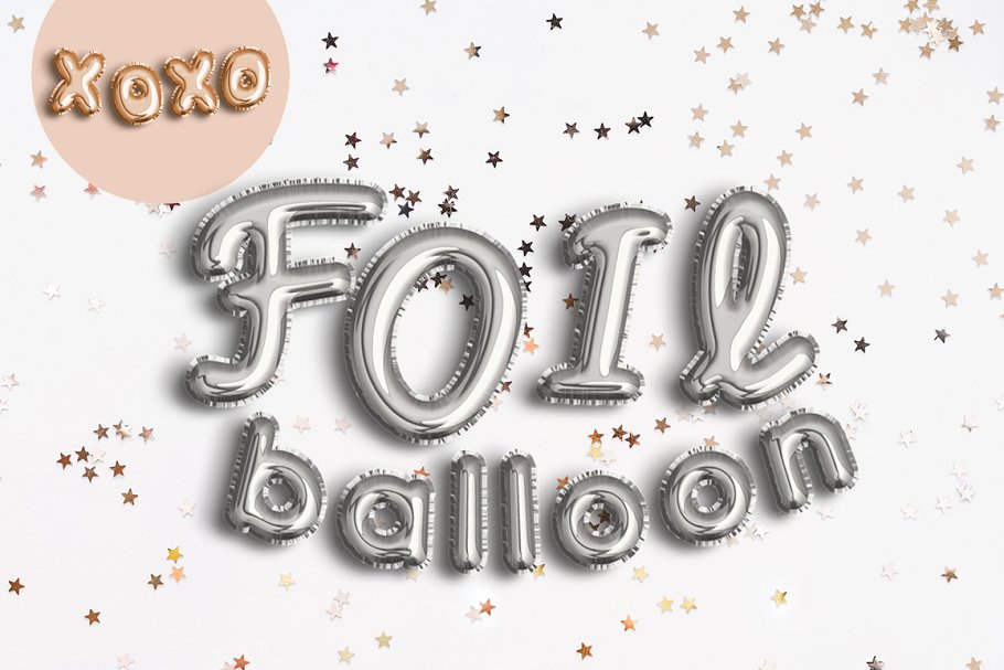 逼真的金箔气球文字效果 FOIL BALLOON TEXT EFFECT插图(2)