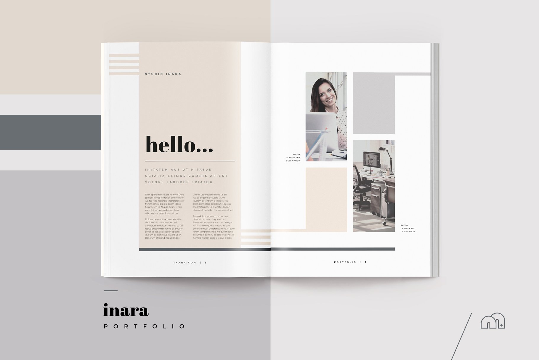 经典通用性企业宣传册设计模板 Portfolio – Inara插图(1)