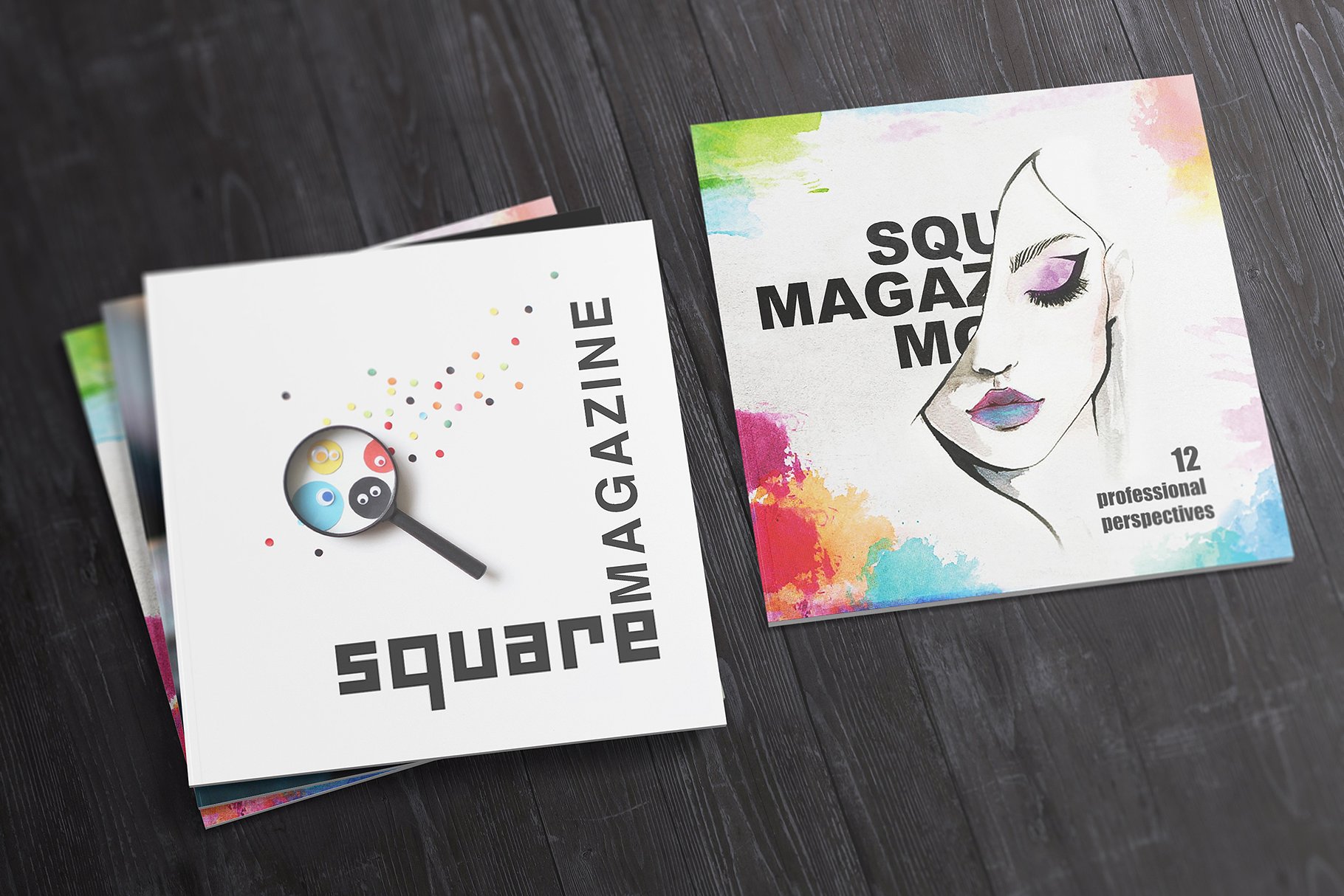方形杂志样机模板 Square Magazine Mockups插图(11)