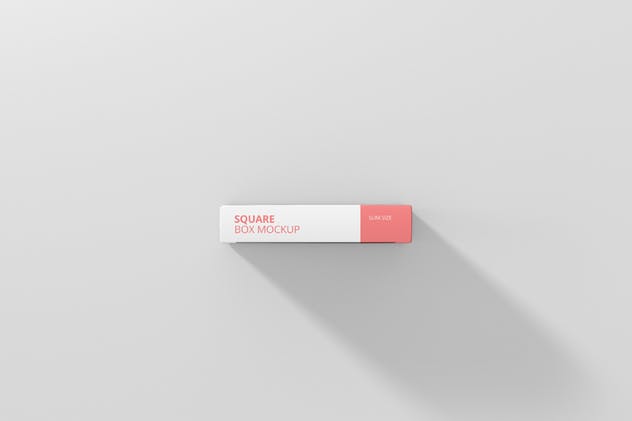 方形超薄尺寸包装盒子样机 Box Mockup – Square Slim Size插图(3)