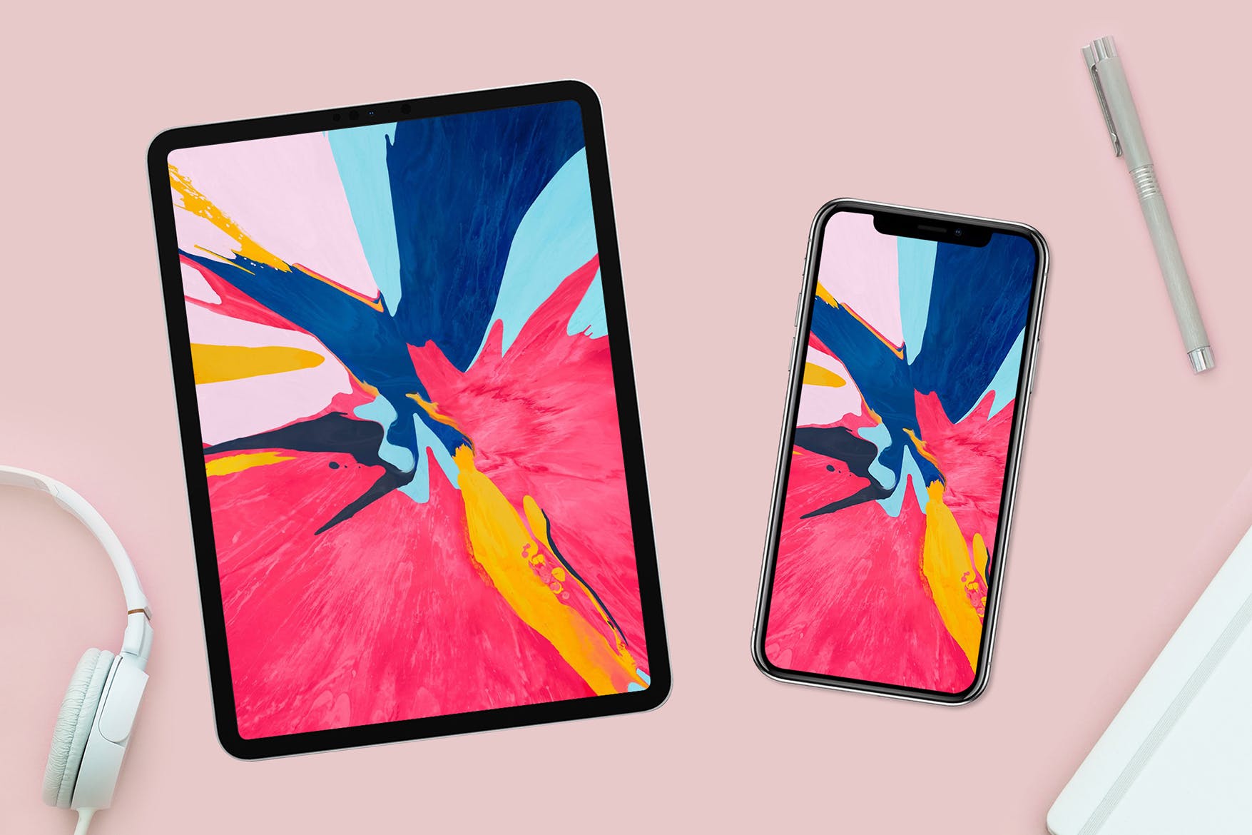 iPad ＆ iPhone 11 Pro苹果新设备样机模板 iPad and iPhone 11 Pro Mock Up插图(2)