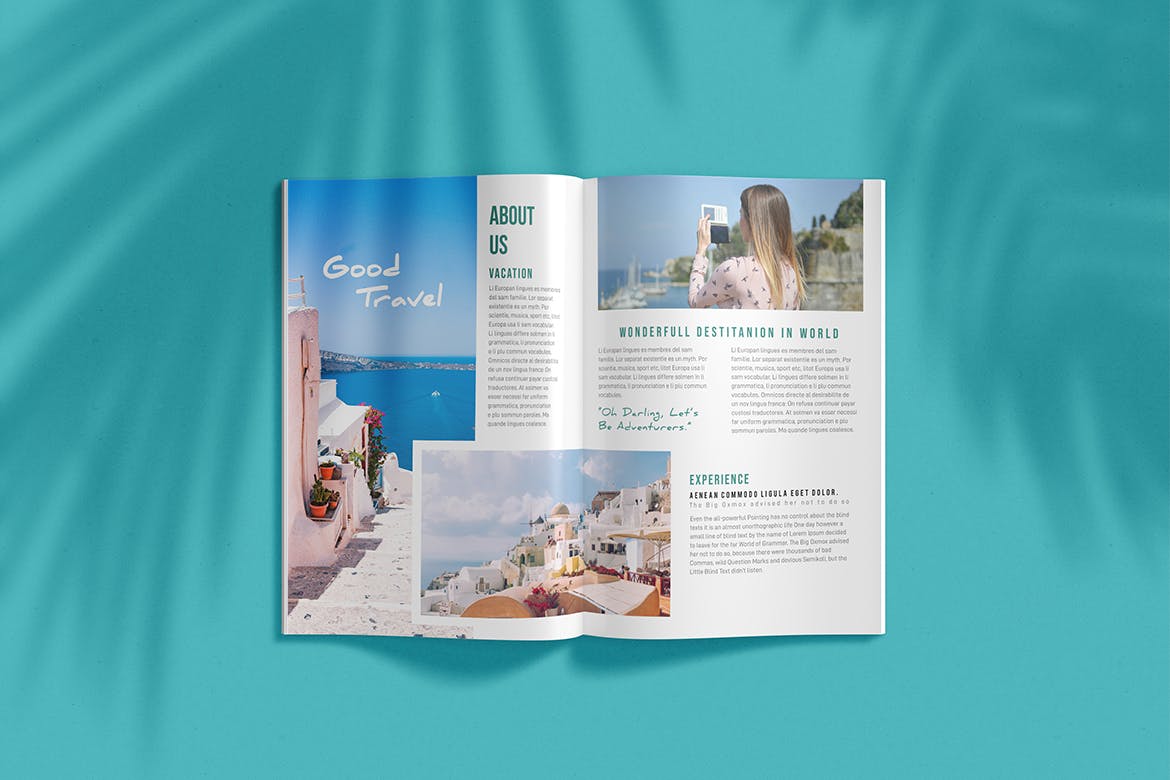时尚高端简约多用途的高品质旅游旅行画册品牌手册杂志房地产楼书设计模板（indd）插图(4)