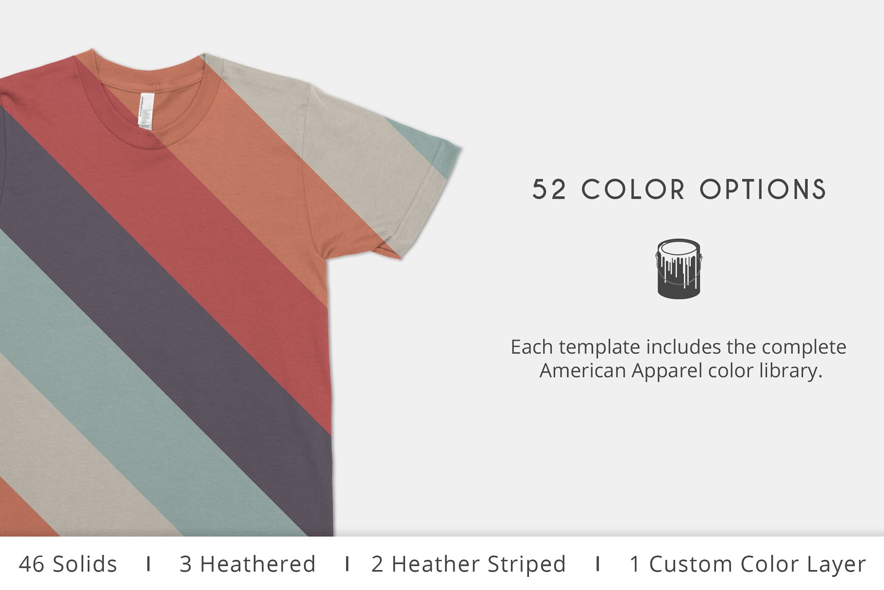美式男士T恤样机模板 American Apparel 2001 Shirt Mockups插图(3)