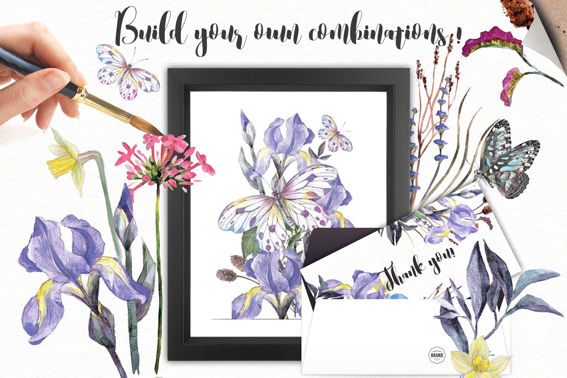 DIY水彩鸢尾花卉插画v1 Watercolor DIY "IRIS" vol.1插图3 DIY水彩鸢尾花卉插画v1 Watercolor DIY "IRIS" vol.1插图3