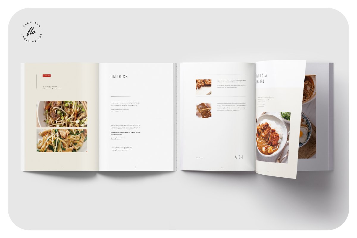 ARASHU食品杂志食谱菜单设计模板插图(2)