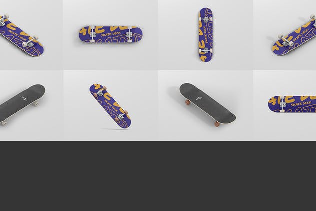 极限运动滑板图案设计样机 Skateboard Mockup插图(12)