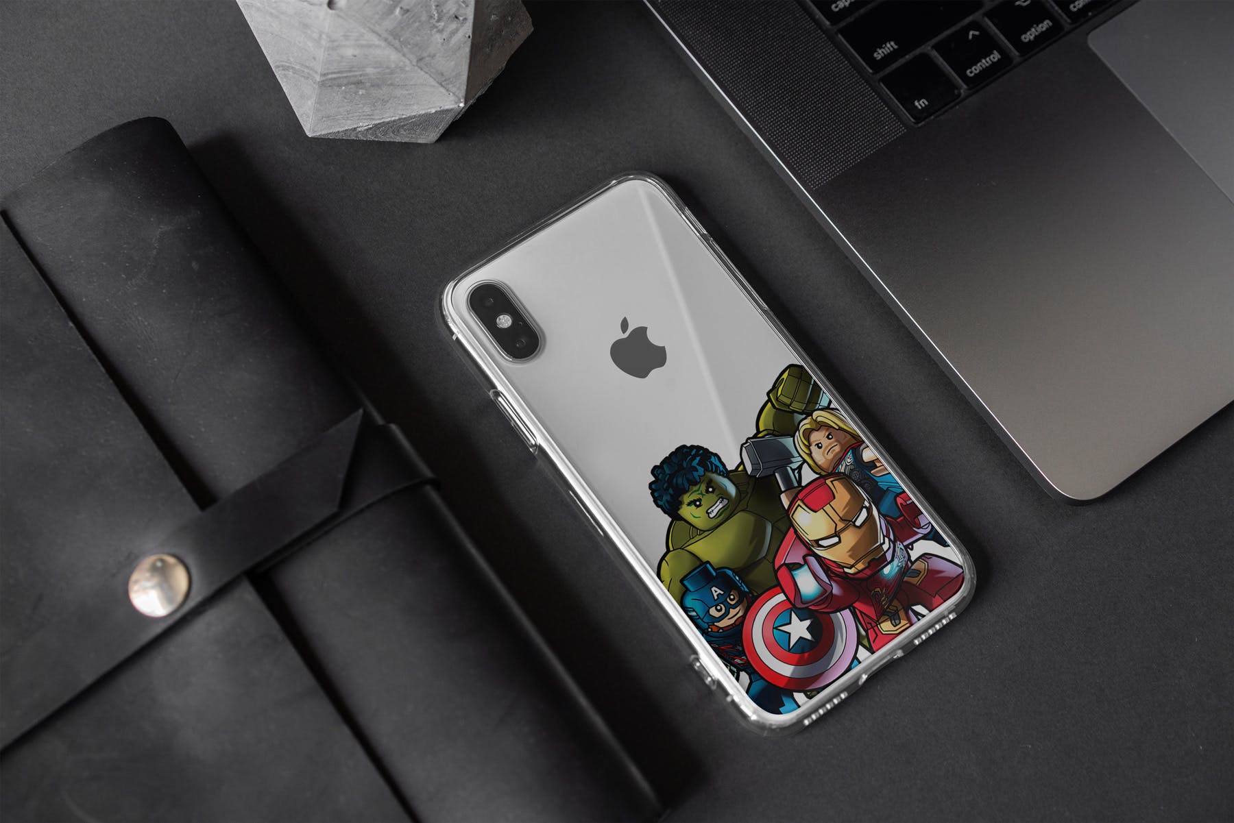 iPhone Xs透明手机壳外观设计效果图样机v2 iPhone Xs Clear Case Mock-Up vol.2插图(4)