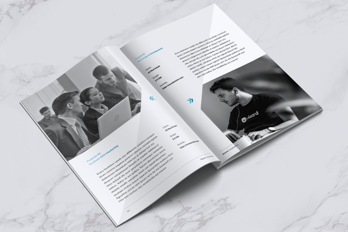 多元化大型公司简介企业画册设计模板 DIVERSE Professional Company Profile Brochures插图8