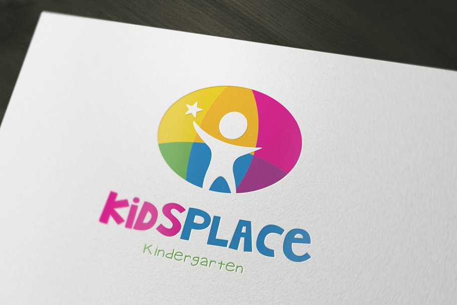 儿童空间儿童主题 Logo 模板 Kids Kindergarten Logo插图