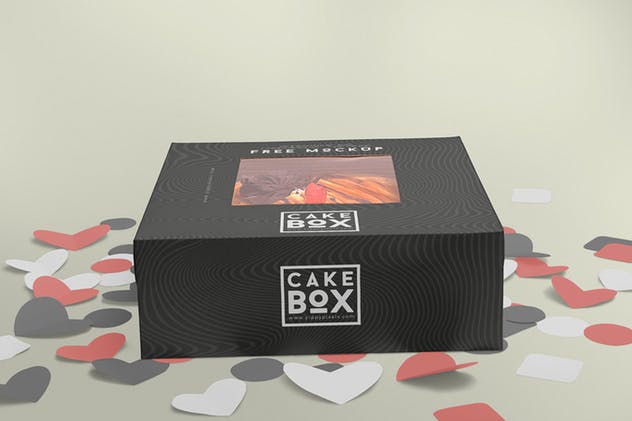 5款高端品牌蛋糕包装盒子样机 5 Lovely Cake Box Mockups插图(2)