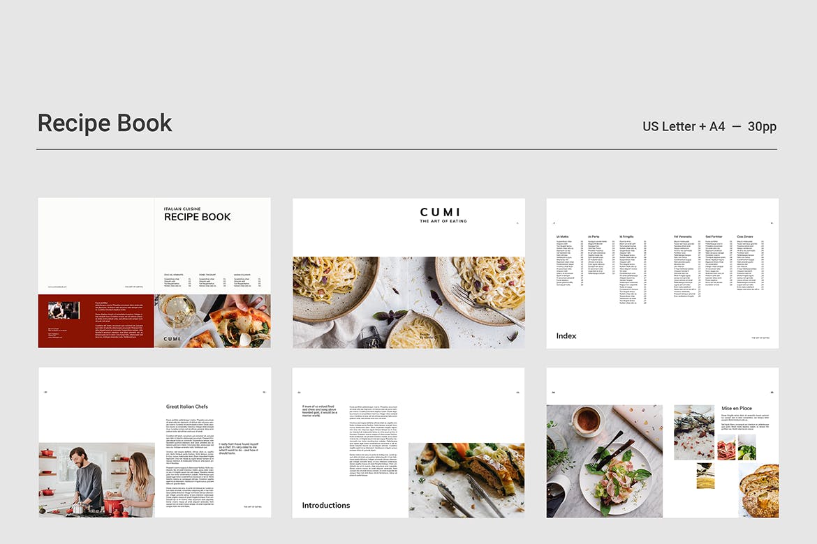菜谱菜单图书/美食杂志版式设计模板 Cookbook插图10