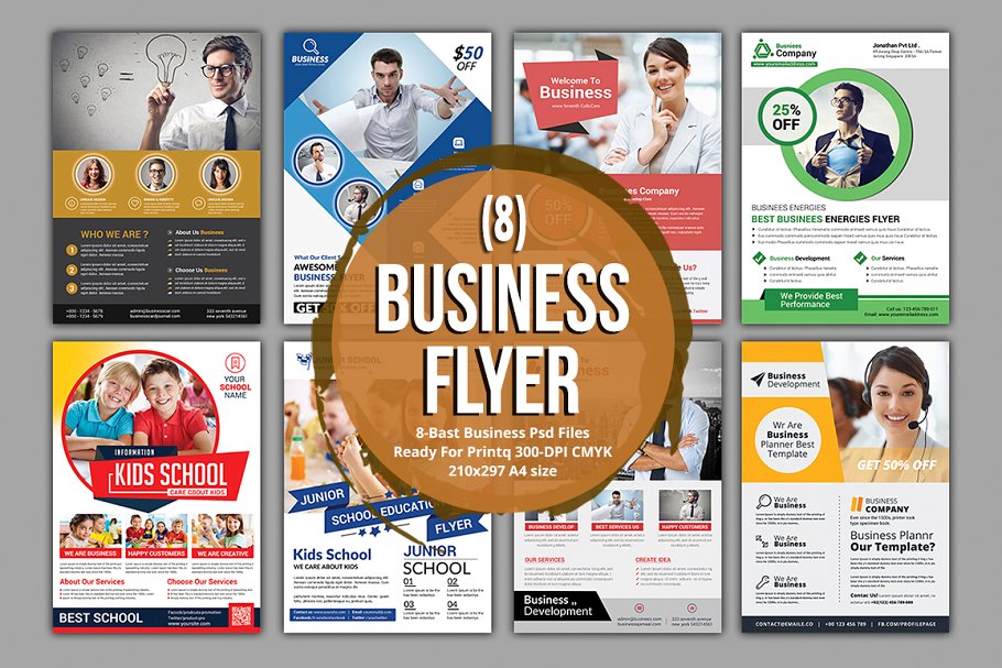 8款企业商务推广宣传单模板 (8) Corporate Flyer Bundle插图
