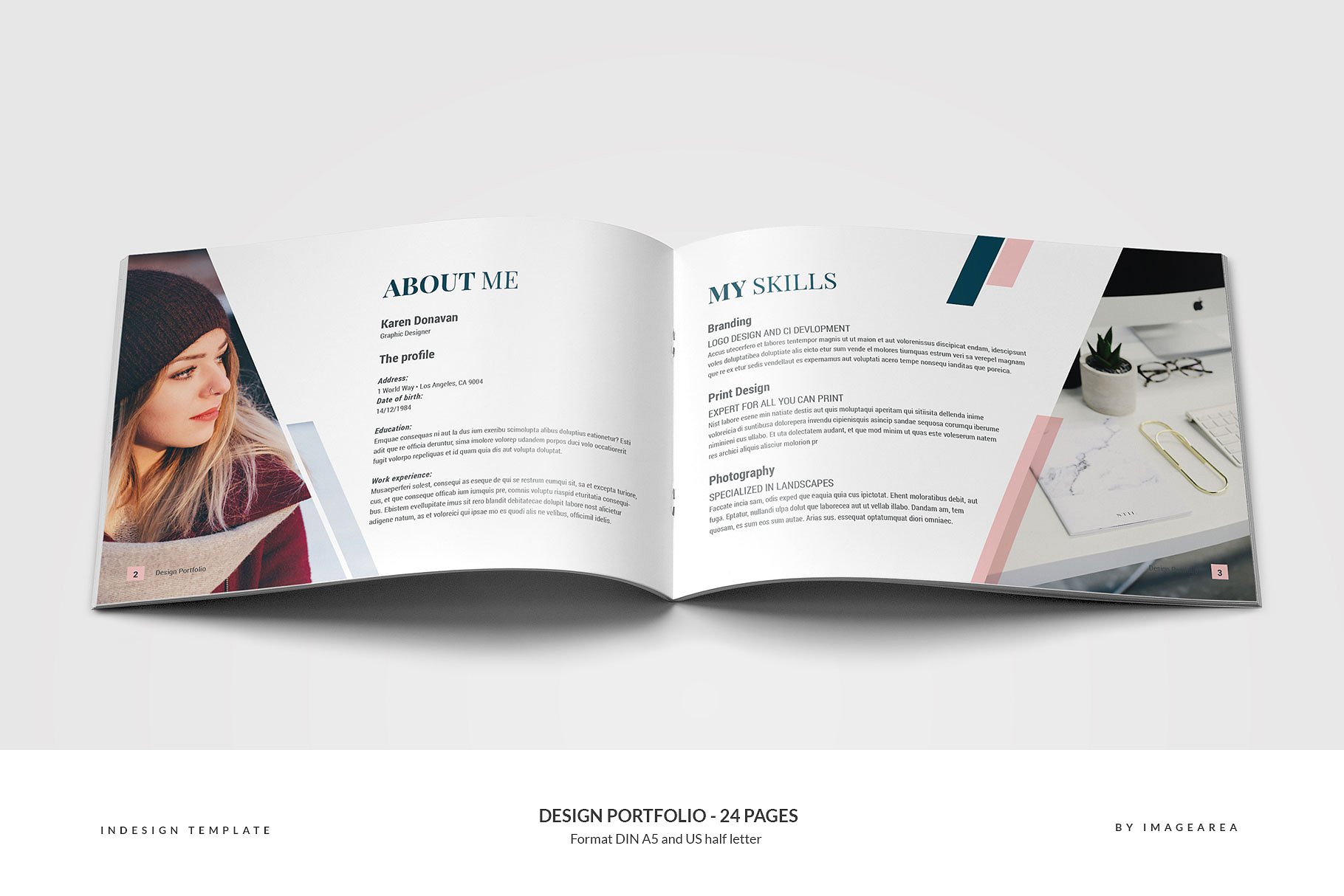 时尚简约企业画册模板 Design Portfolio – 24 Pages插图(1)