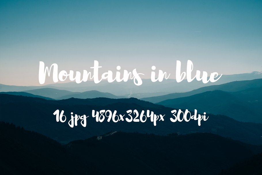 连绵山脉远眺风景高清照片素材 Mountains in blue pack插图(6)