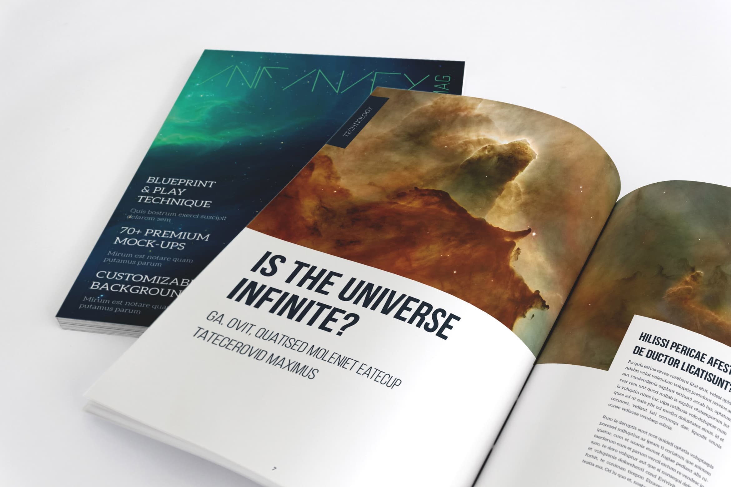 自然科学杂志模板-Infinity Magazine Template（InDesign ）插图(1)