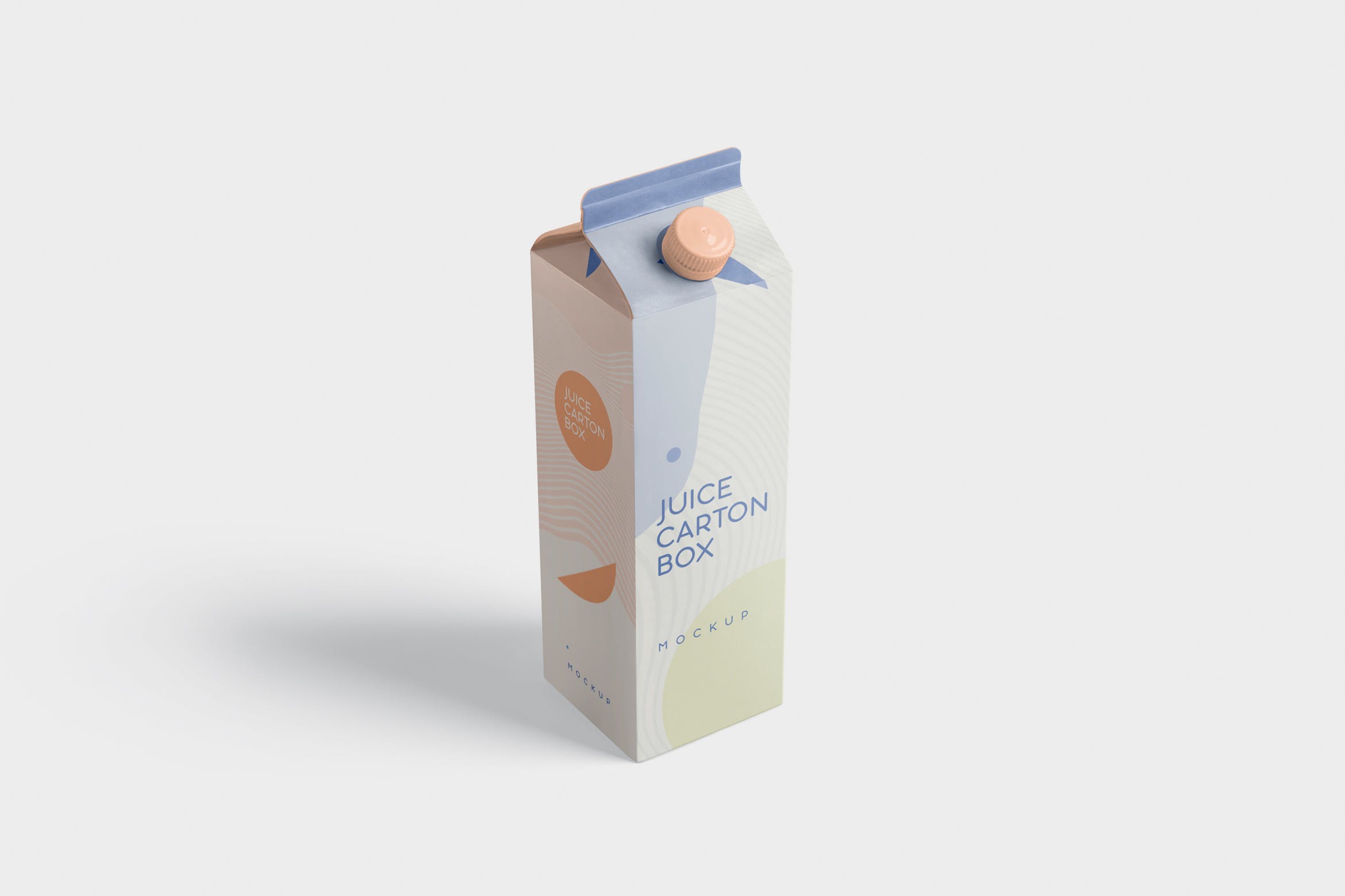 1L装果汁/牛奶包装盒设计效果图样机 Juice – Milk Mockup – 1L Carton Box – Large Size插图