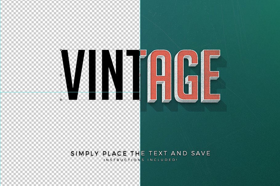 复古怀旧风格文本图层纹理v6 Vintage Text Effects Vol.6插图(15)