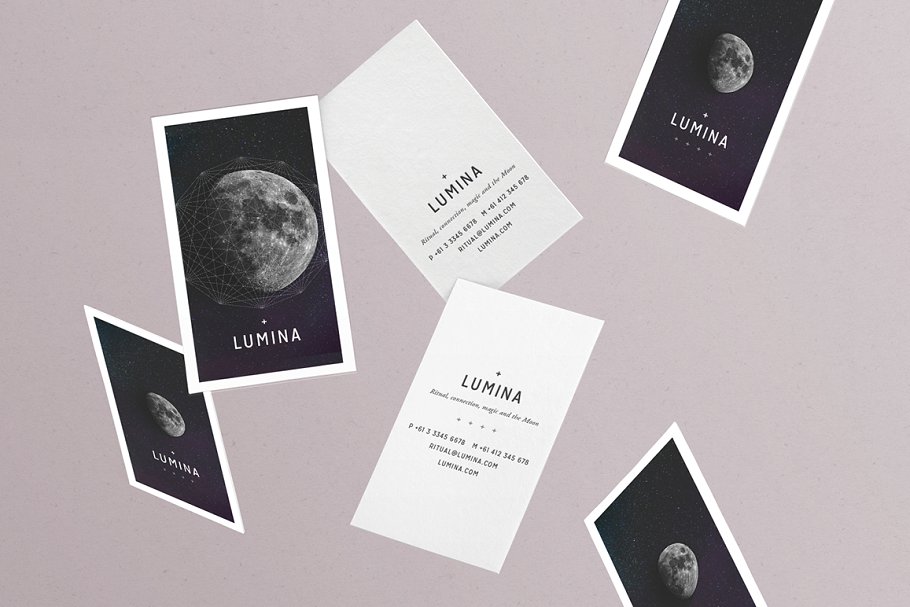 高大上品牌企业名片模板 LUMINA Business Card Template插图5