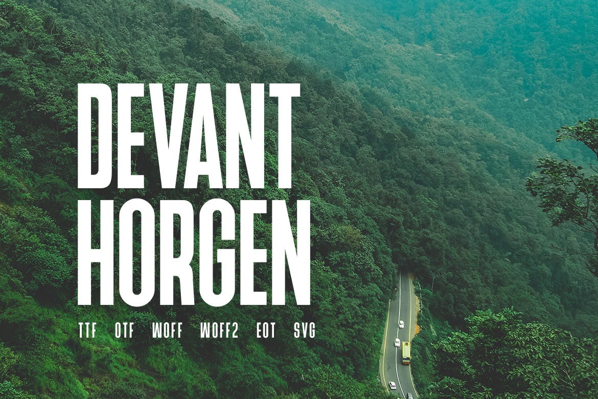 现代版式设计无衬线英文字体 Devant Horgen – Modern Typeface + WebFont插图