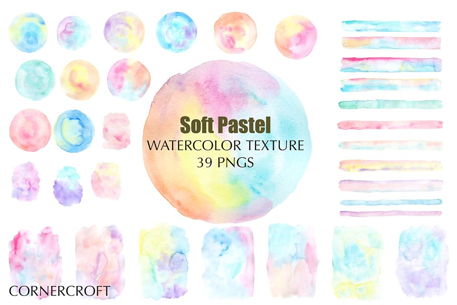 质地柔和的粉彩笔画图案 Texture Soft Pastel插图