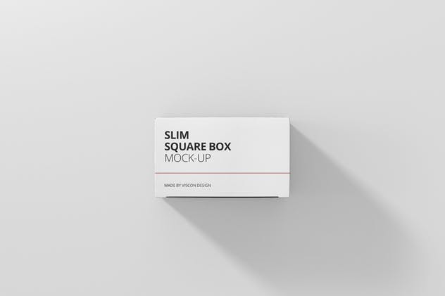 方形薄纸盒包装盒样机 Package Box Mockup – Slim Square插图(4)