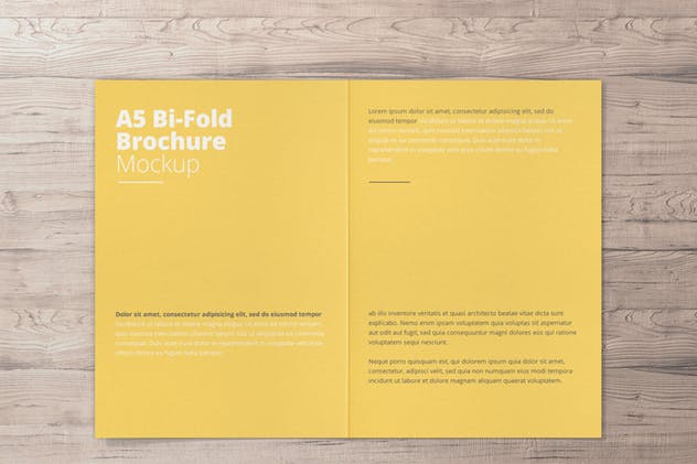 A5双折小册子传单样机模板 A5 Bi-Fold Brochure Mock-Up插图(10)
