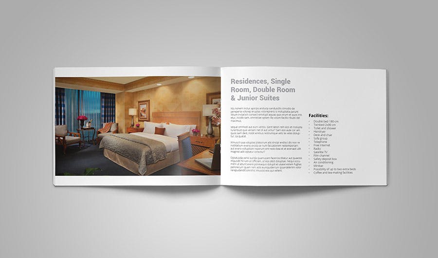 品牌酒店宣传册/房型目录设计模板 Hotel Brochure/Catalog插图(5)