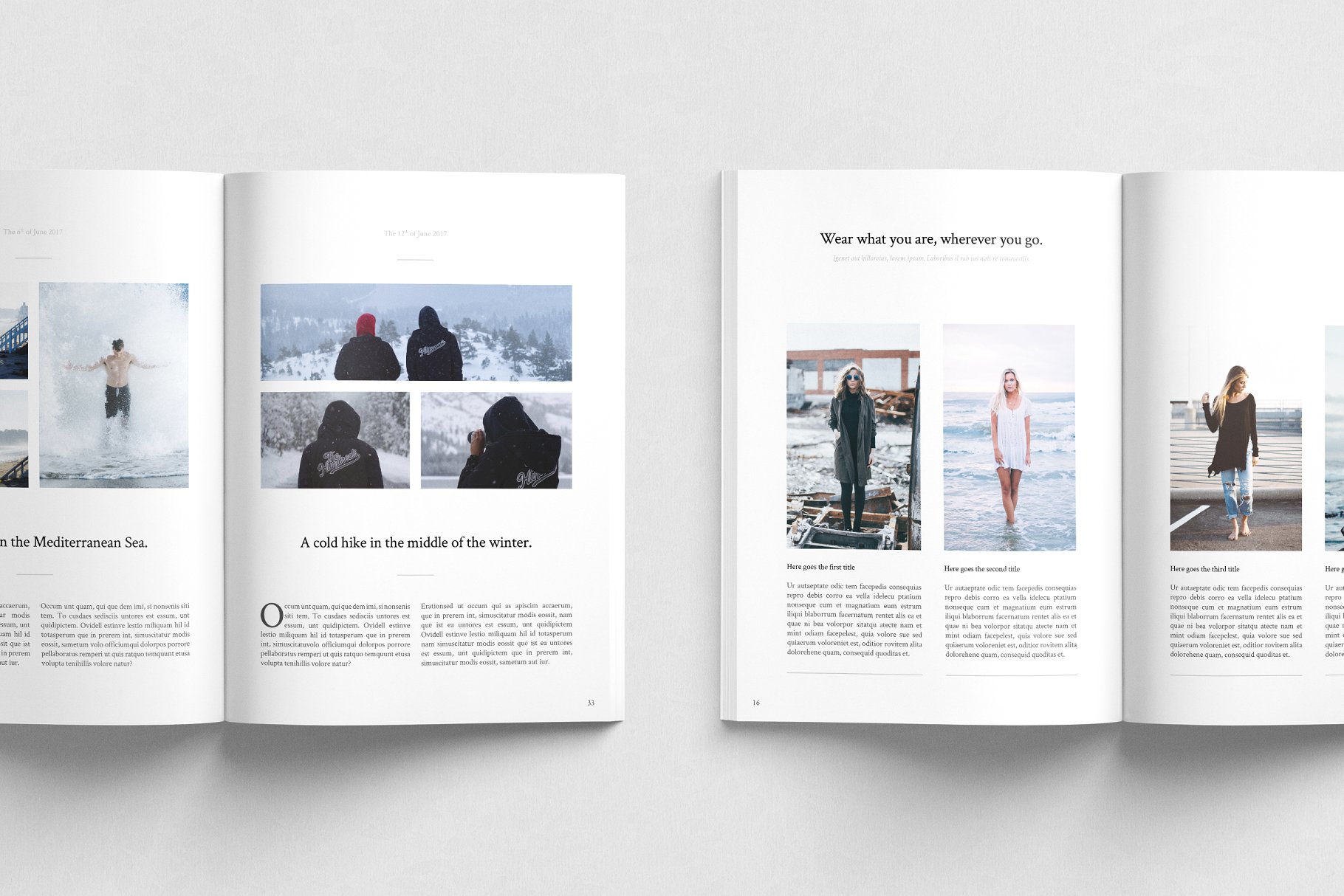 现代简约杂志版式设计模板 Copenhagen Magazine Template插图(4)