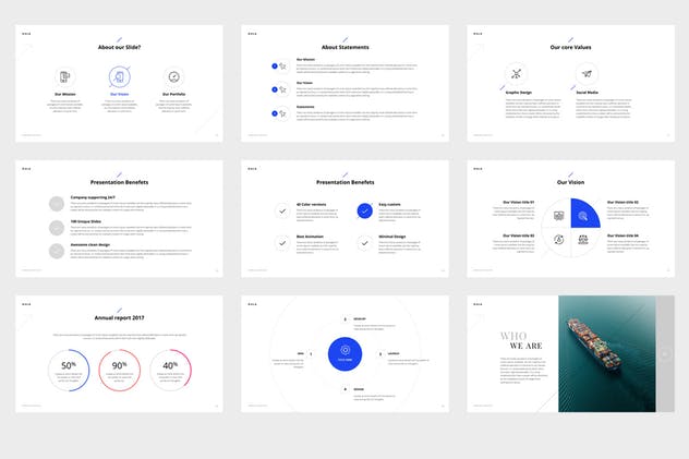 时尚极简设计商业主题PPT幻灯片模板 KULA Powerpoint Template插图(3)