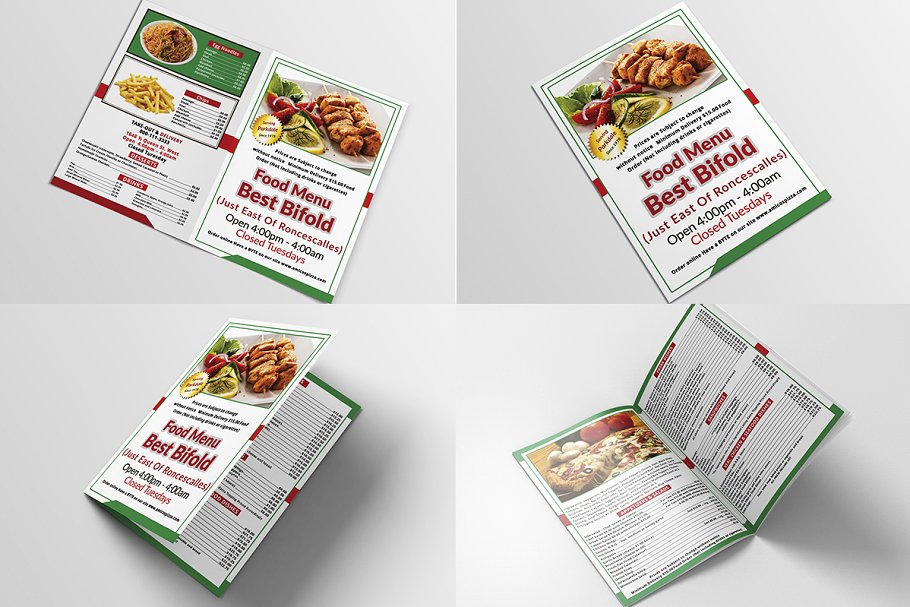 40款西式饮食菜单传单模板合集 Restaurant Menu Bundle插图16