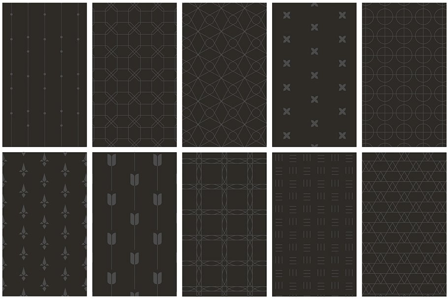 极简主义几何无缝矢量纹理 Minimal Vector Patterns插图(4)