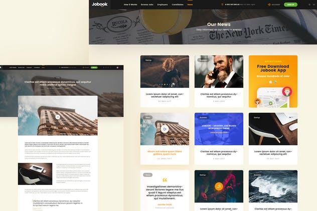 创意招聘网站设计PSD模板 Jobook – A Unique Job Board Website PSD Template插图(13)