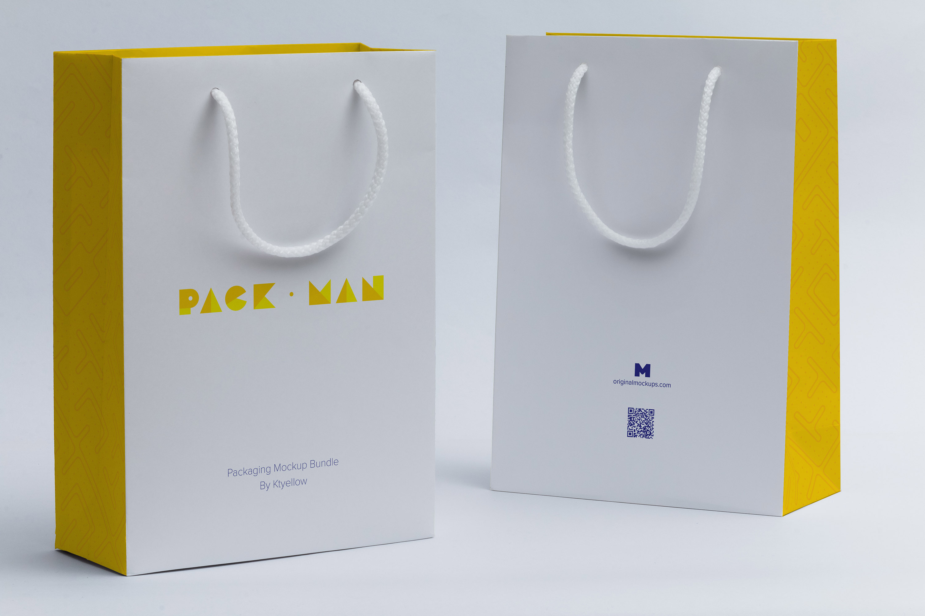 品牌购物袋购物纸袋定制设计效果图样机05 Shopping Bag Mockup 05插图(2)