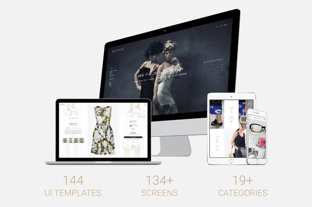 响应式电子商务网站Web UI工具包 4Boutique – A Responsive Ecommerce Web UI KIT PSD插图(1)