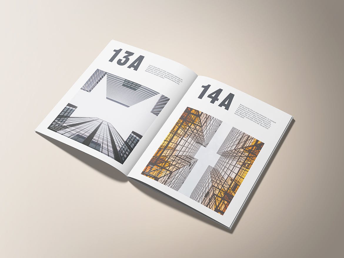 铝箔压印技术美国尺寸标准杂志设计图样机 US Letter Foil Stamping Magazine Mock-Up插图(12)