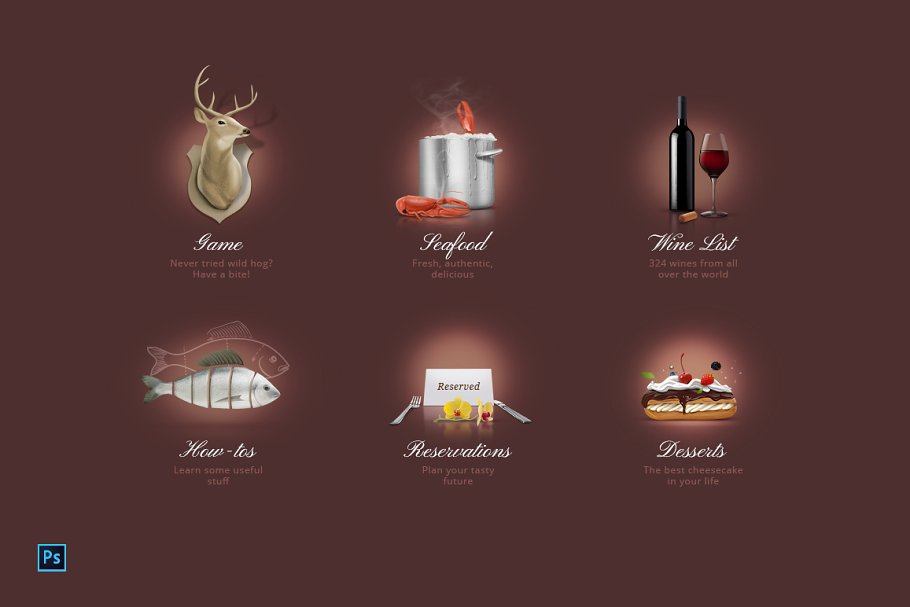 西餐厅菜单设计模板 Restaurant Menu Bundle插图(1)