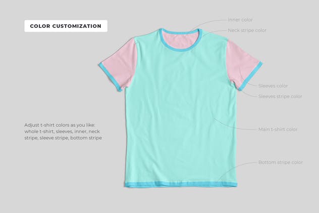 可自定义T恤服装样机模板 Customizable T-Shirt Mockups Pack插图(3)