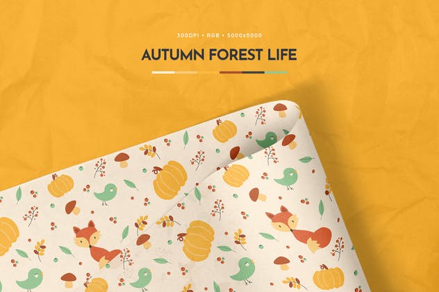 “您好，秋天”无缝图案纹理合集 Hello Autumn Seamless Patterns插图(1)