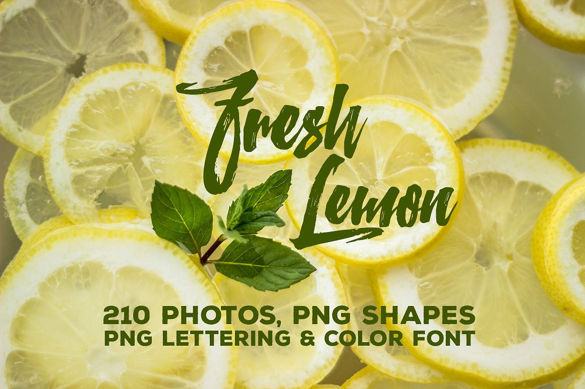 柠檬特写镜头高清照片素材 Fresh Lemon – Photos & Graphics插图