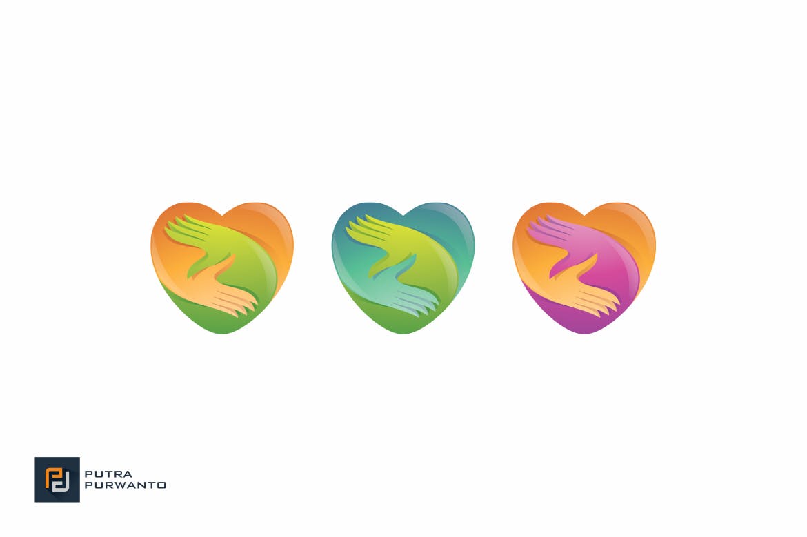 爱心之手慈善互助组织机构创意Logo设计模板 Caring – Logo Template插图3
