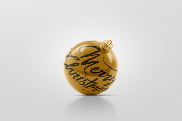 圣诞装饰球样机 Christmas Ball Mockup with Material Options插图8