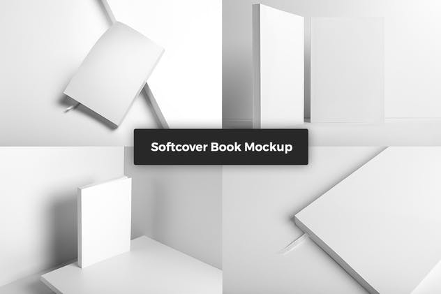 时尚A4软封面书杂志样机 Softcover Book Mockup插图(6)