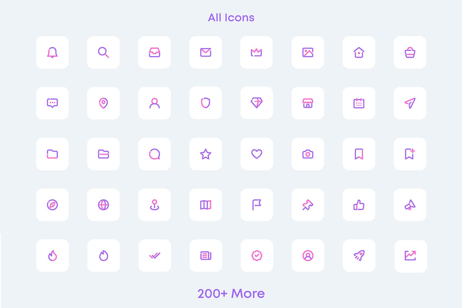 Web网站/APP应用UI设计图标素材包 Complete Web and Mobile UI Icons Pack插图5